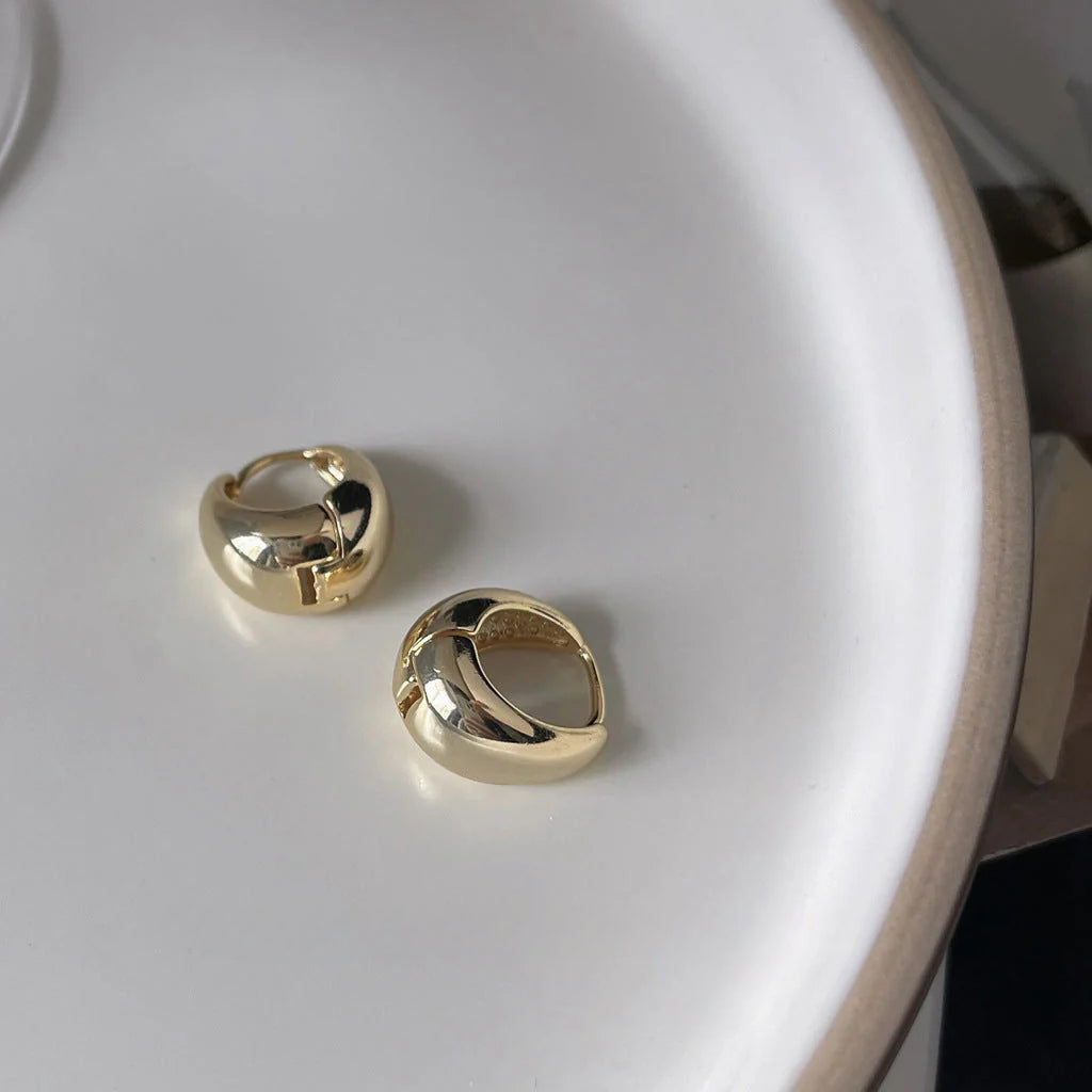 Sculptural Dome Hoop Earrings