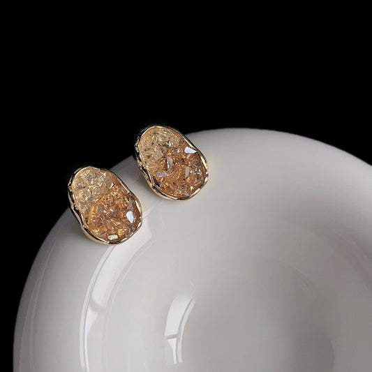 Gemstone Geode Studs