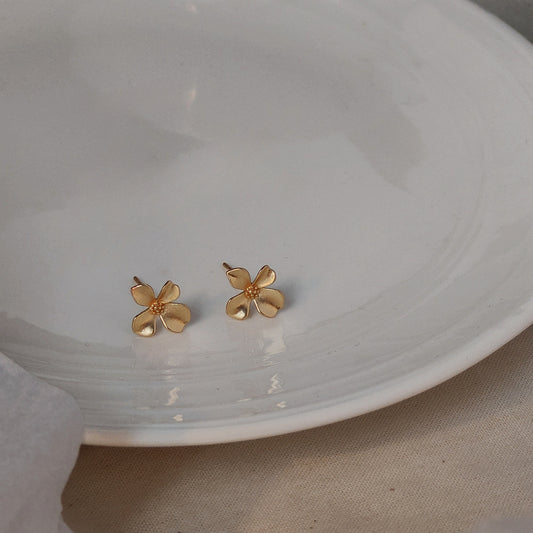 Golden Blossom Whisper Studs