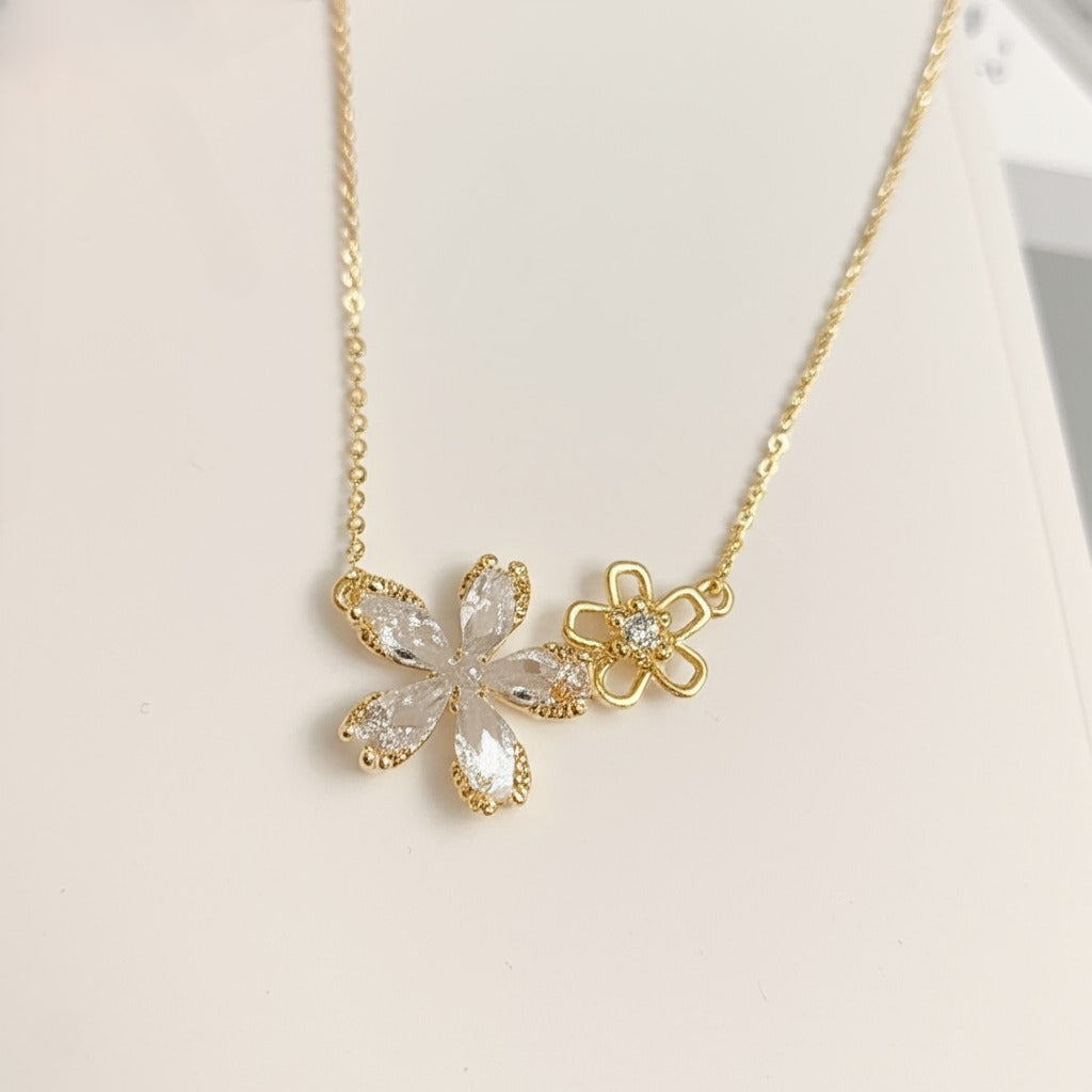 Double Flower Necklace