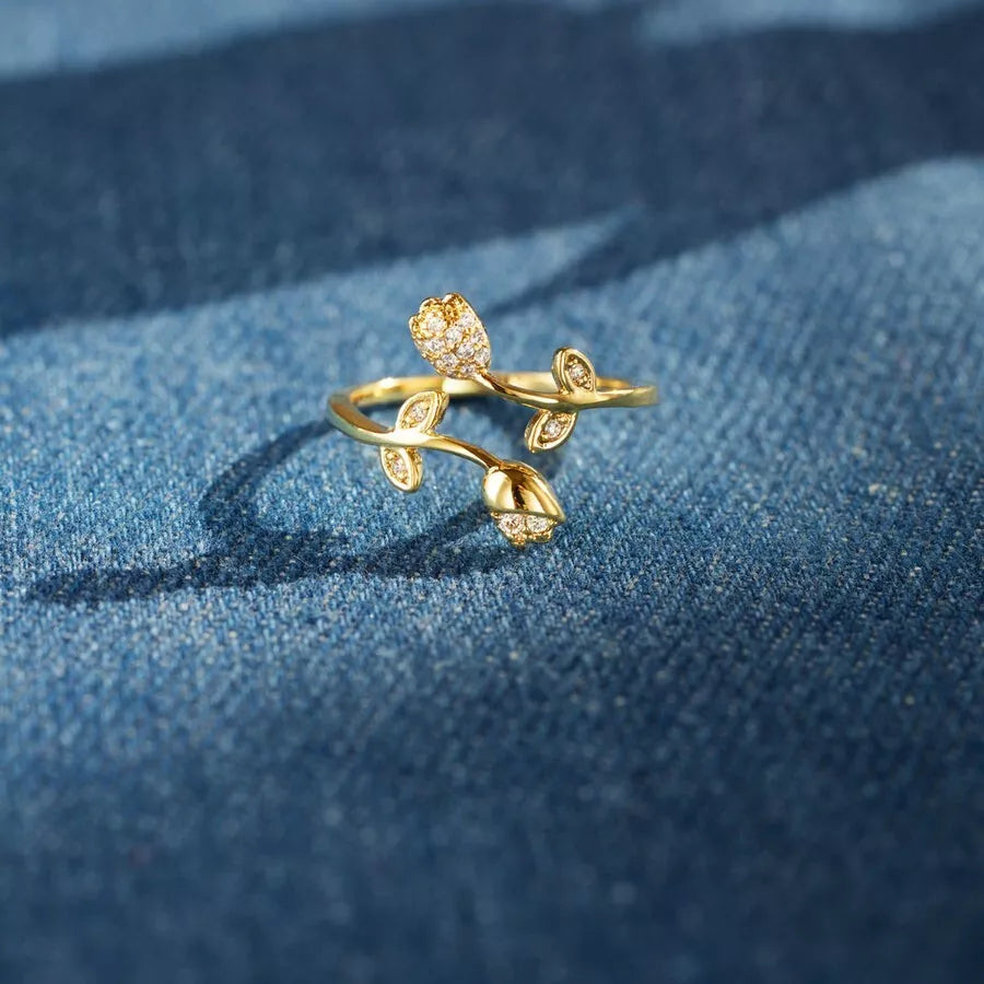 Sparkling Blossom Tulip Ring