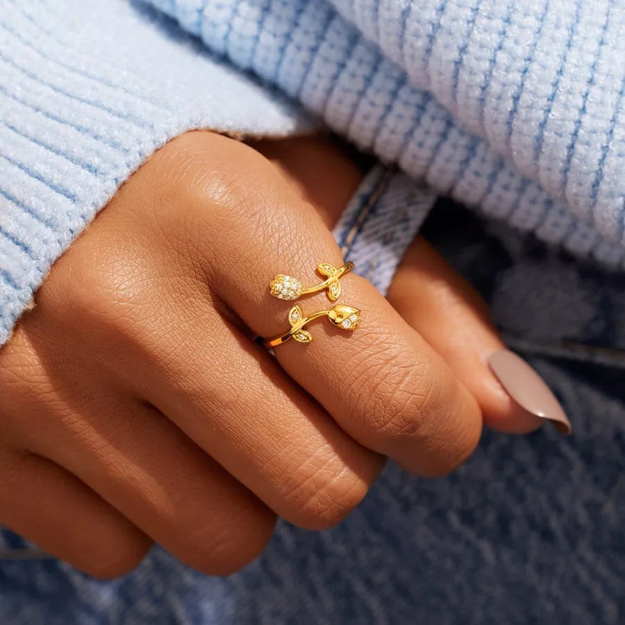Sparkling Blossom Tulip Ring