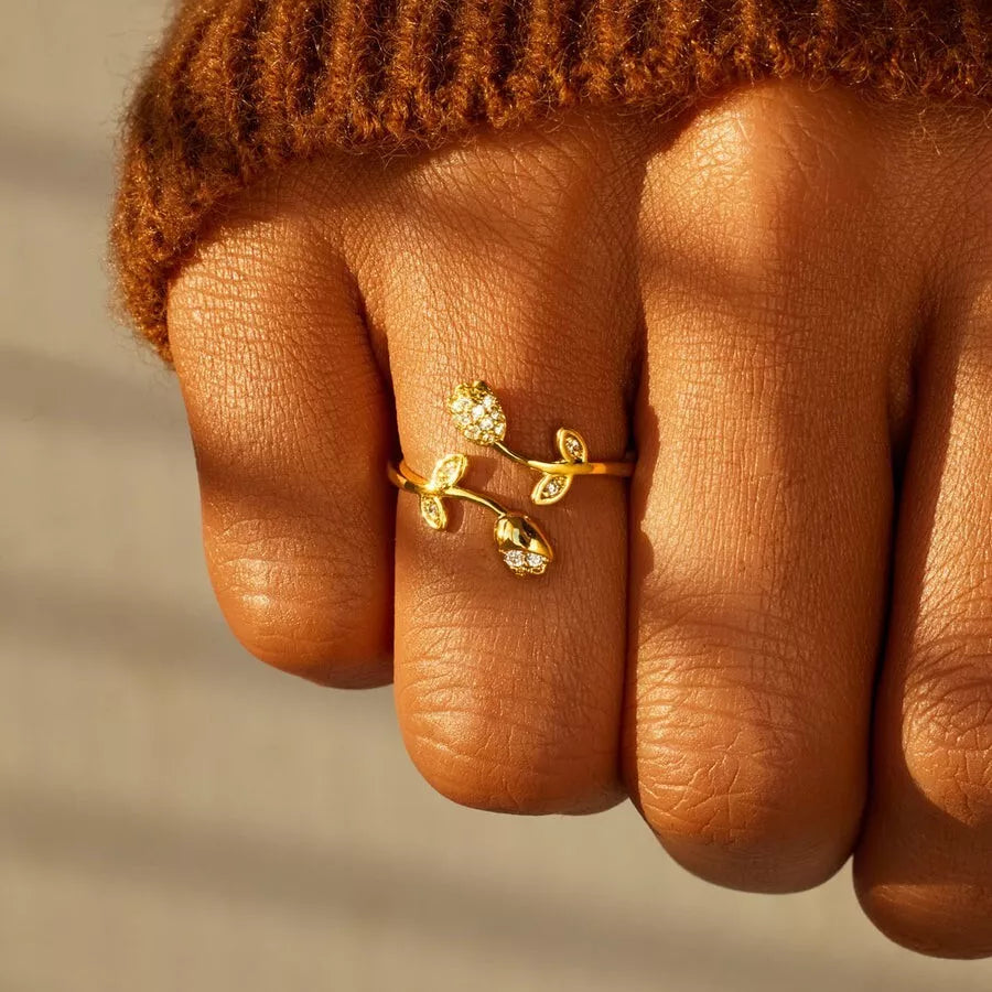 Sparkling Blossom Tulip Ring