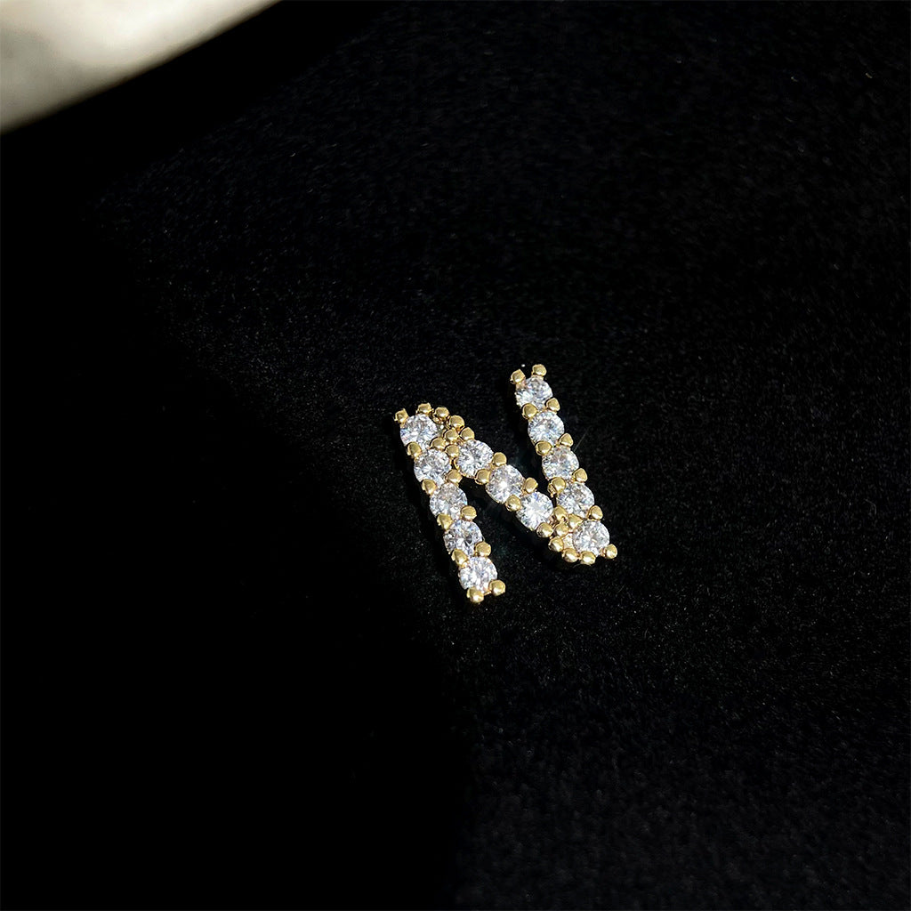Sparkling Initial Studs