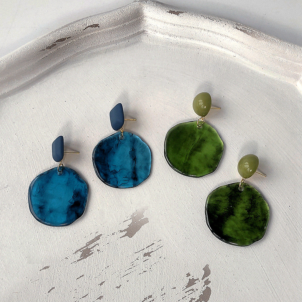 Watercolor Splash Stud Drops