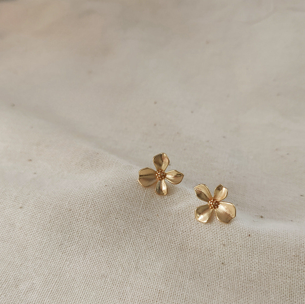 Golden Blossom Whisper Studs