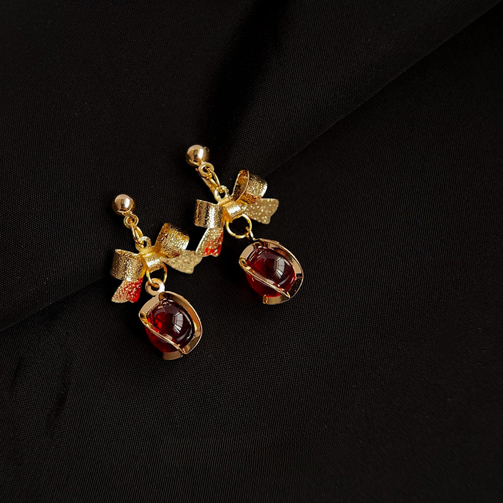 Ruby Bow Delight Clip-Ons (No Piercings Needed!)