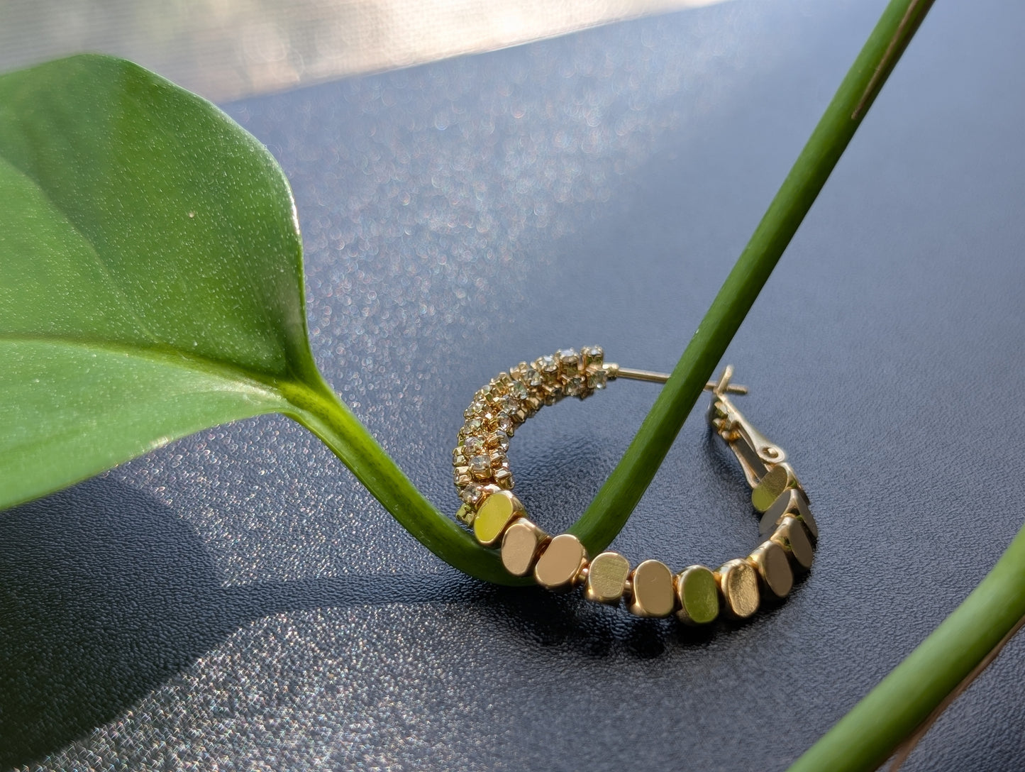 Sparkle Crumb Hoop Earrings