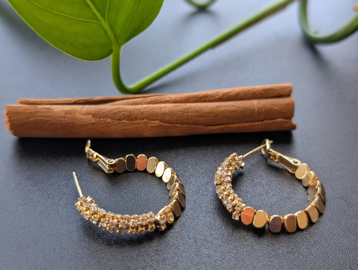Sparkle Crumb Hoop Earrings