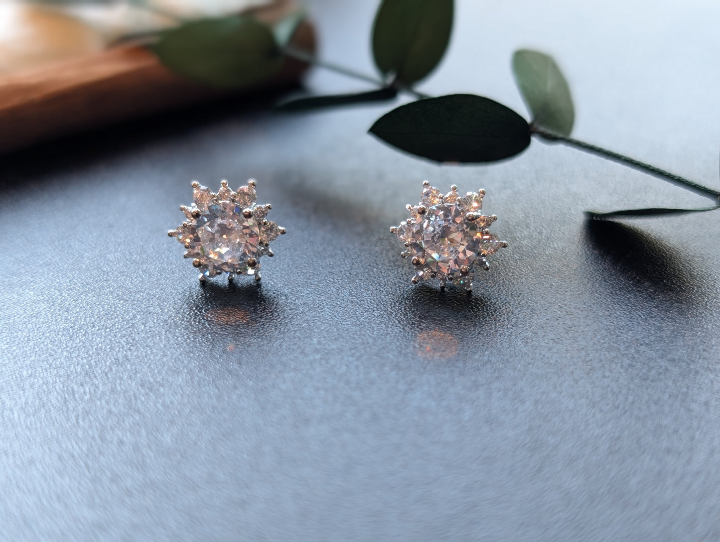 Dazzling Snowflake Stud Earrings