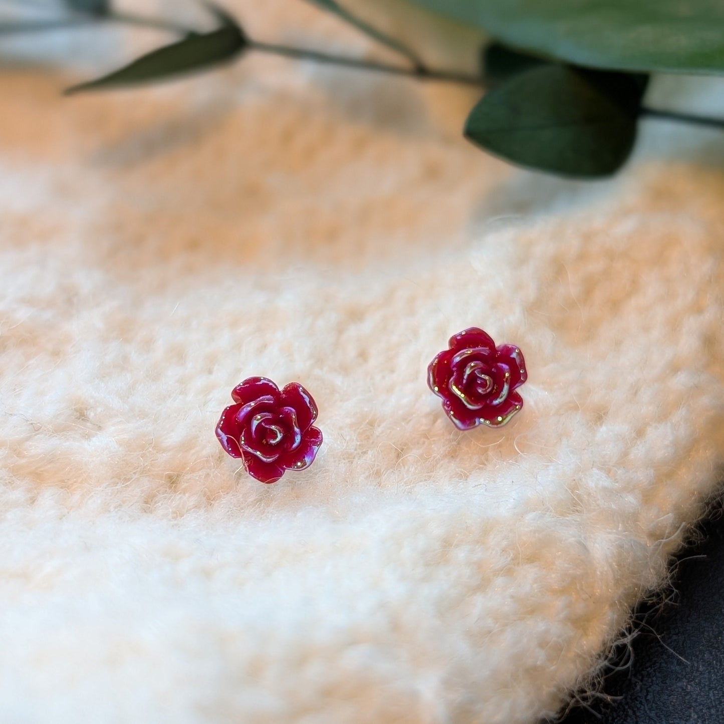 Rosebud Stud Earrings