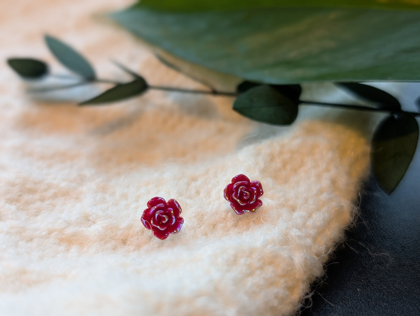 Rosebud Stud Earrings