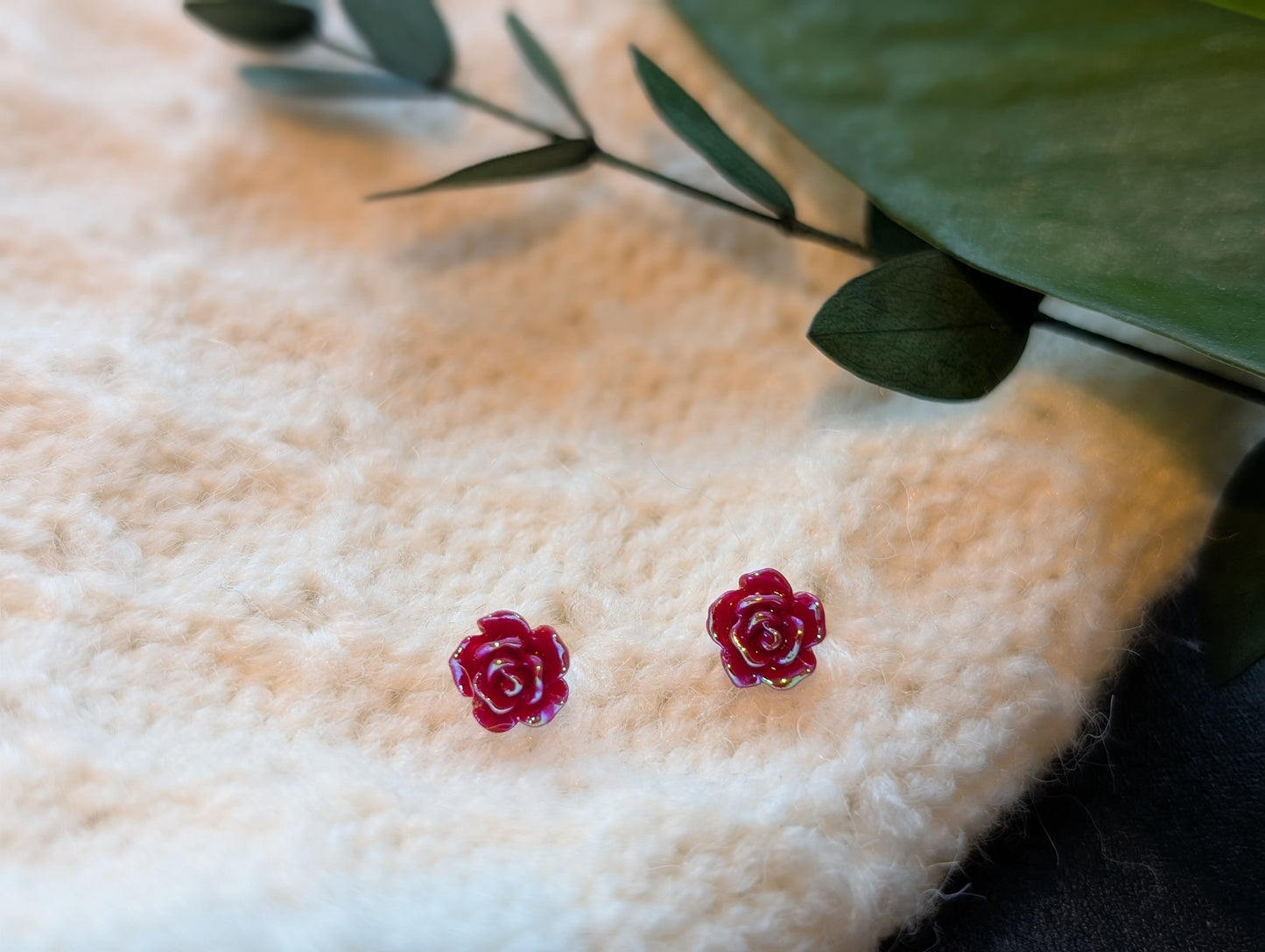 Rosebud Stud Earrings