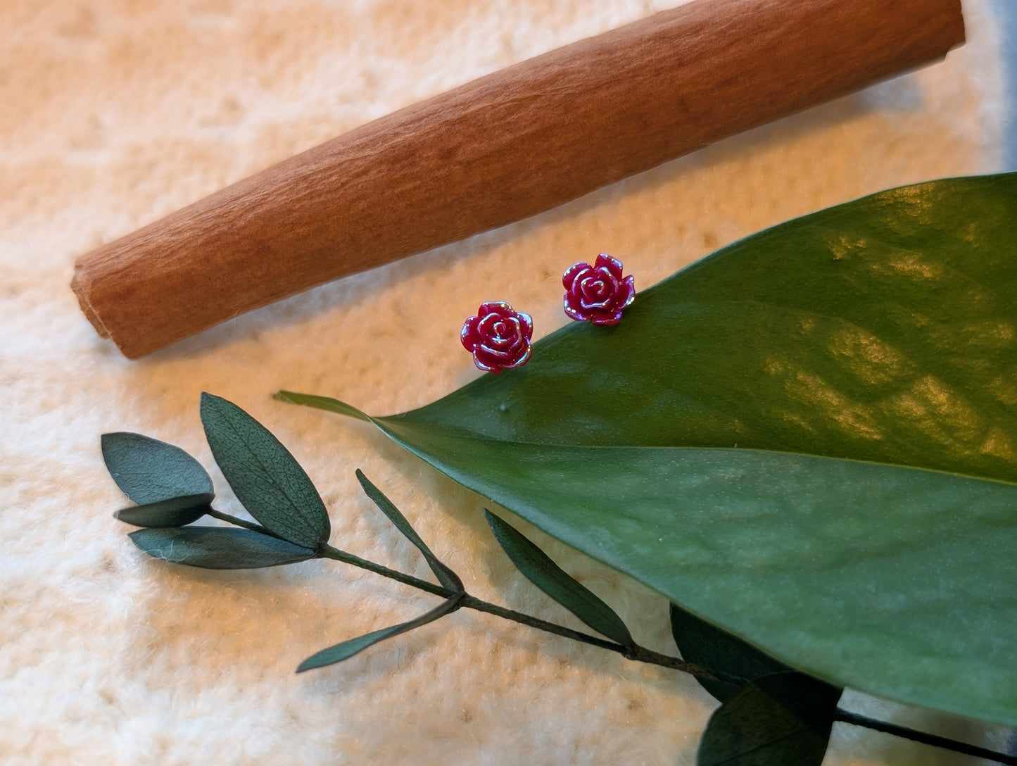 Rosebud Stud Earrings
