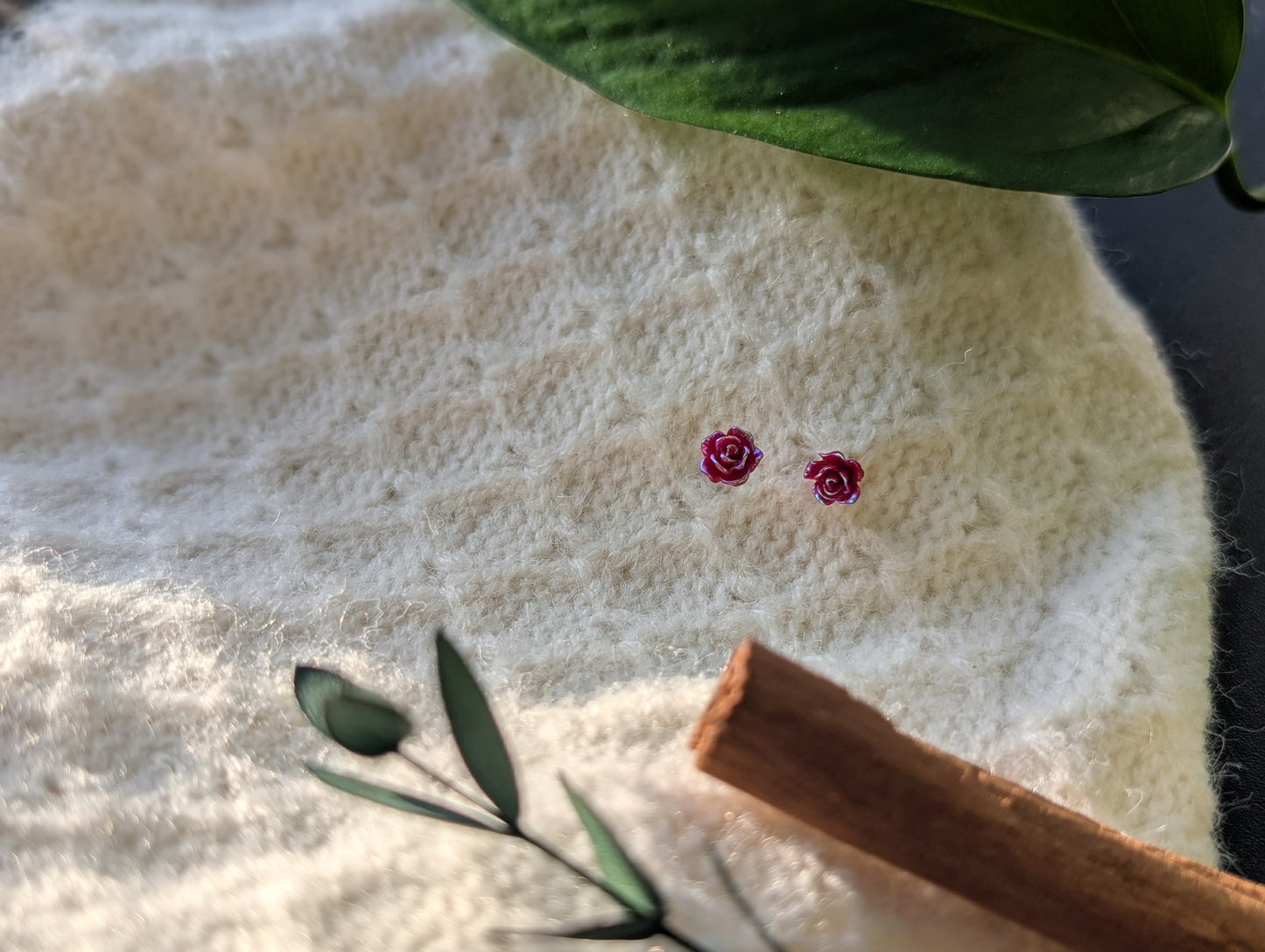 Rosebud Stud Earrings