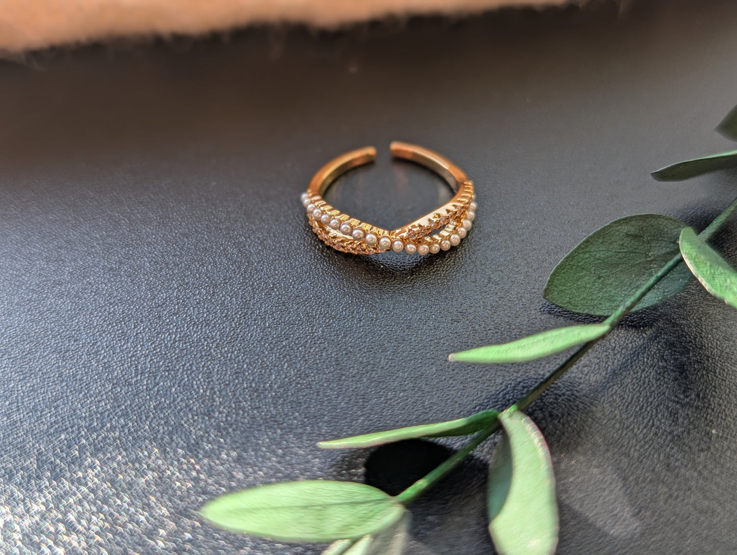 Gold Plated Adjustable Ring