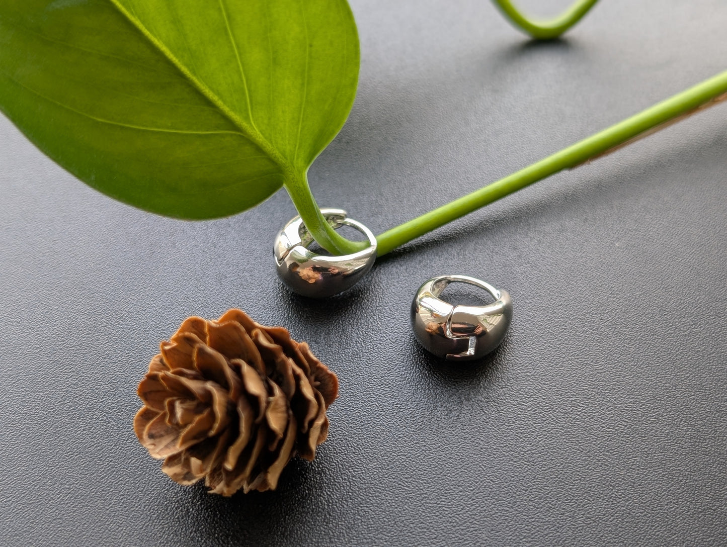 Sculptural Dome Hoop Earrings