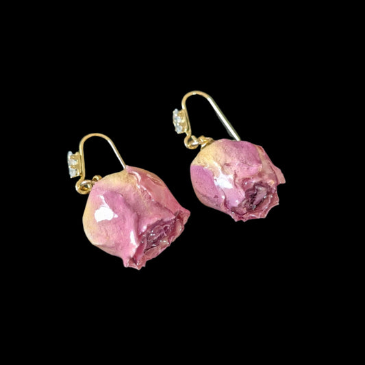 Dusty Pink Rosebuds Earrings