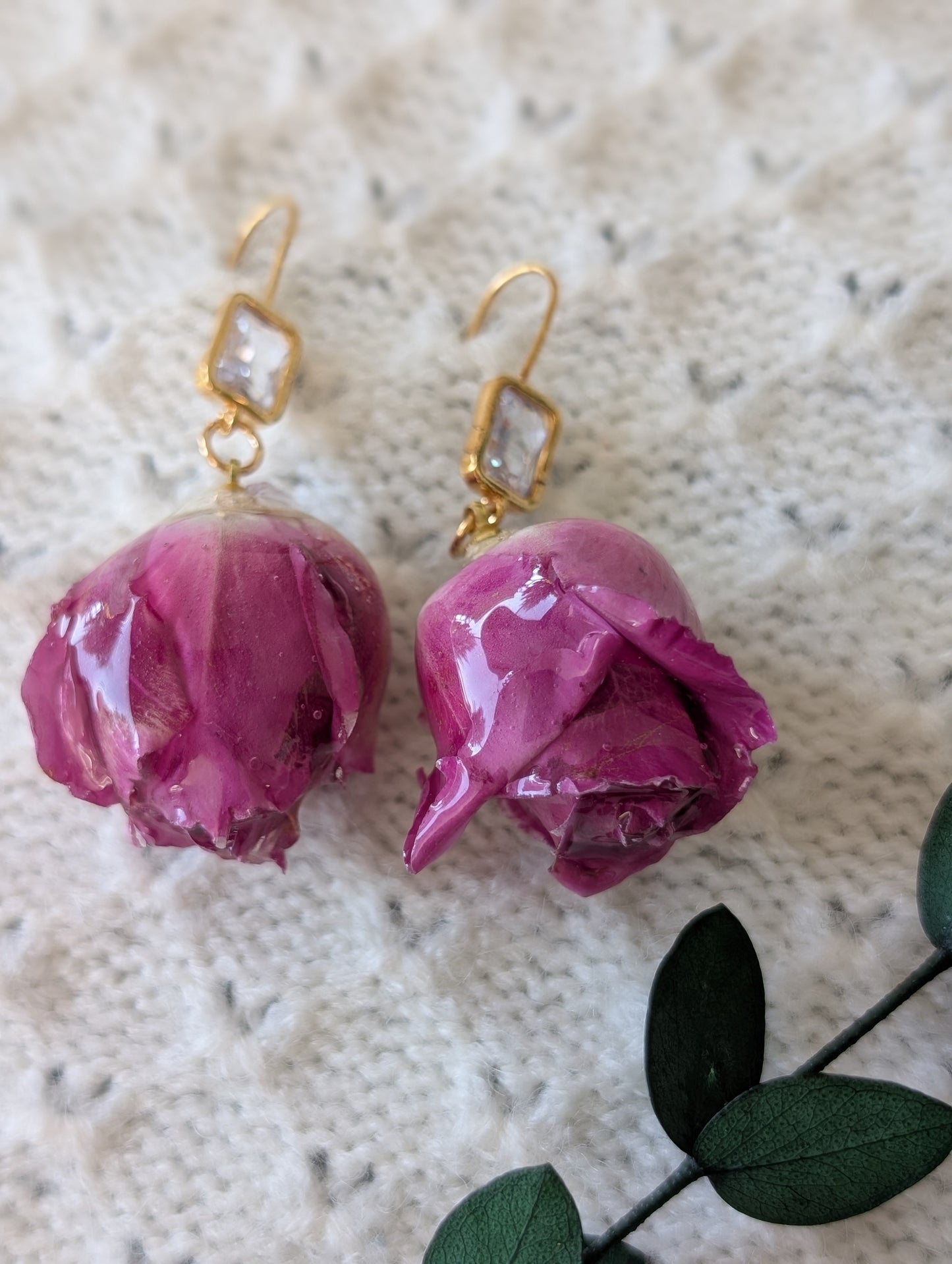 Real Rosebuds Earrings