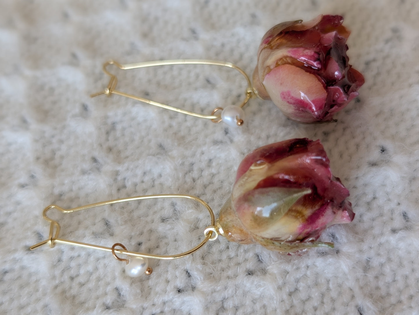 Sweet Real Rosebuds Earrings