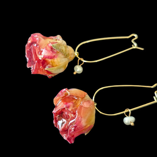 Sweet Real Rosebuds Earrings